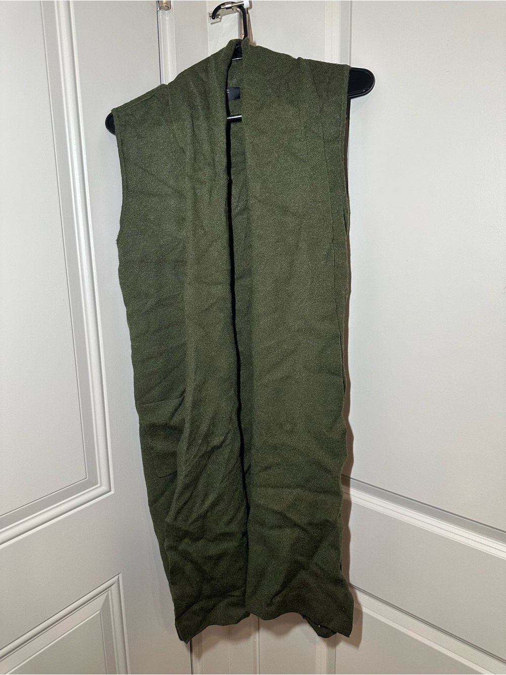 Tahari Olive Green Hooded Knit Vest for Women